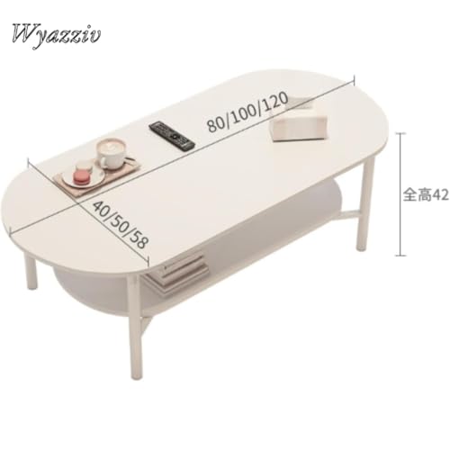 Wyazzivおしゃれ木目調ローテーブル シンプルデザインで省スペース センターテーブル兼用 収納棚付きで物品整理容易 組み立てが簡単 一人暮らしの室内空間に合わせやすい実用的テーブル (80*40cm,ホワイト)